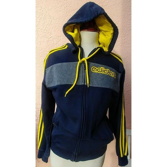 Adidas unisex fleece zipper closure jacket/hoodie    Sz S - Picture 2 of 15